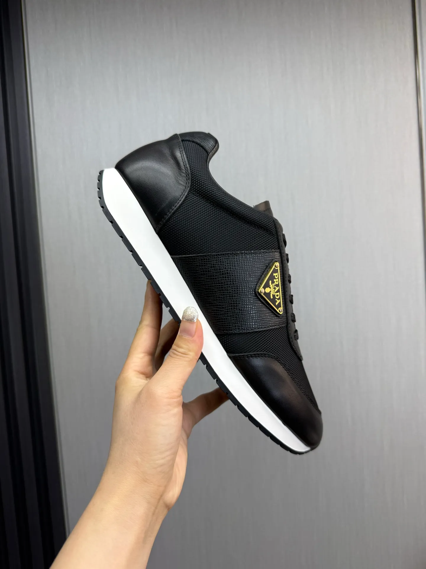 Men's shoes 💰760💰 [PRADA] New models synchronized with the official website, high-quality shipments ✔️Best sellers🔥 Original cowhide with mesh surface + cowhide lining, 1🆚1 replica, original bottom, 38-45 (men's 45 is custom-made and cannot be returned)